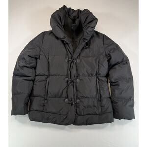 Larry Levine Down Men’s Black Puffer Jacket Toggle Front Insulated Size S